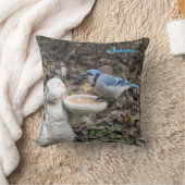 Hunged Blue Jayあなたの名前 クッション (ブランケット)