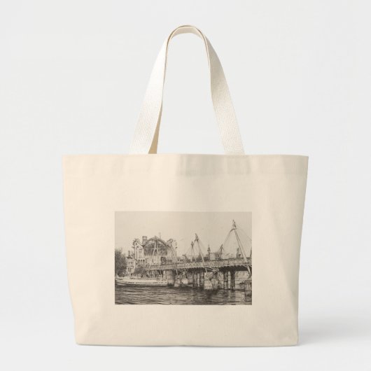 Hungerford橋ロンドン30/10/2006 ラージトートバッグ (正面)