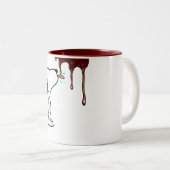 "Hungry Dog & Dripping Chocolate Fun Mug" ツートーンマグカップ (正面右)