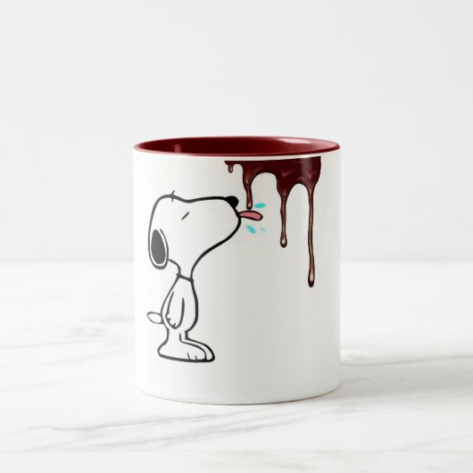 "Hungry Dog & Dripping Chocolate Fun Mug" ツートーンマグカップ (中央)