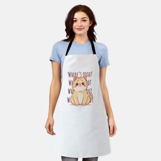 Hungry Ginger Cat  エプロン (着用した状態)