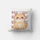 Hungry Ginger Cat  クッション (正面)