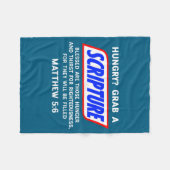 Hungry_ Grab A Scripture Bible Verse Famous Funny  フリースブランケット (正面(横))