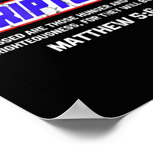 Hungry Grab A Scripture, Matthew 5 6, Bible Verse  ポスター (角)