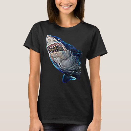 Hungry Great White Shark Tee For Daddy's, Kids & L Tシャツ (正面)
