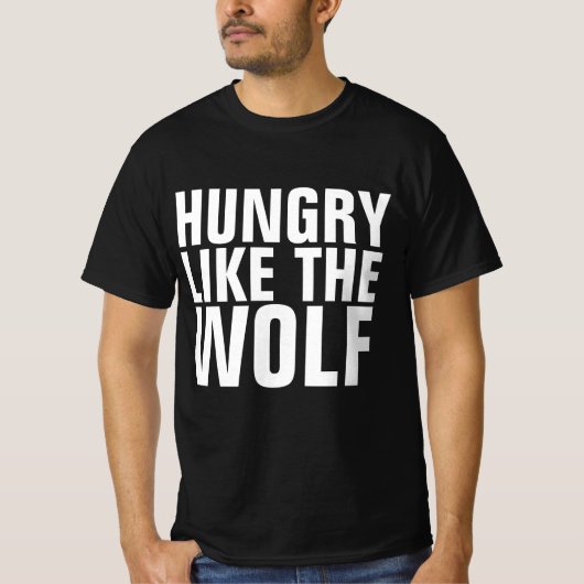 HUNGRY LIKE THE WOLF Vintage T-shirt Tシャツ (正面)
