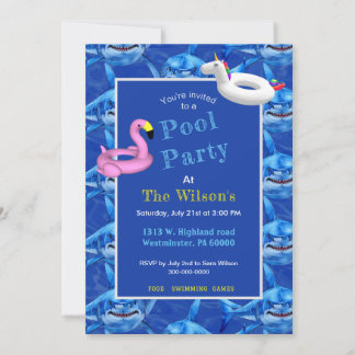 Hungry Shark Pool Party  招待状