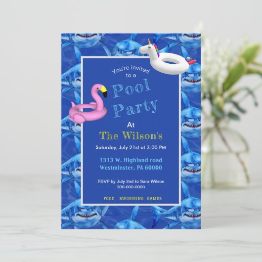 Hungry Shark Pool Party  招待状 (スタンド正面)