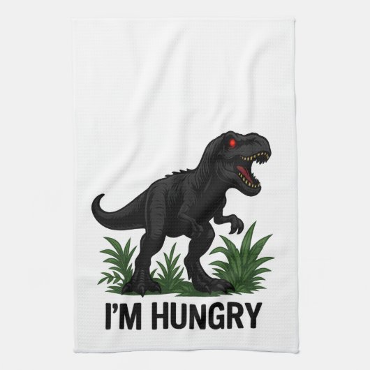 Hungry T-Rex キッチンタオル (縦)