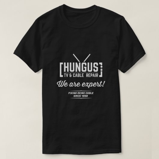 Hungus TV&amp；ケーブル修理エッセンシャル Tシャツ (デザイン正面)