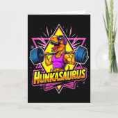 Hunkasaurus Gym Workout T-rex Powerlifting Bodybui カード (正面)