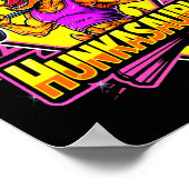 Hunkasaurus Gym Workout T-rex Powerlifting Bodybui ポスター (角)