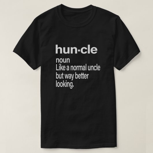 Hunkle定義おもしろいクールおじさん Tシャツ (デザイン正面)