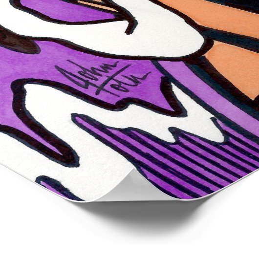 Hunkuloid™/Nocturno™/顔 ポスター (角)