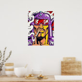 Hunkuloid™/Nocturno™/顔 ポスター (キッチン)