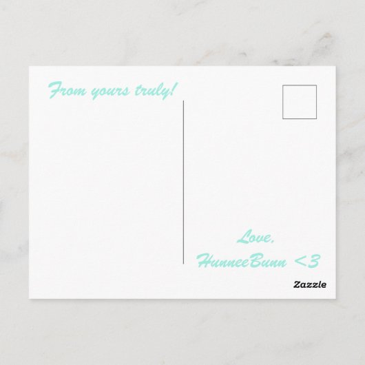 HunneeBunnはがき ポストカード (裏面)