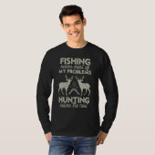 Hunt Funny Saying Fishing Humor Quote Hunter Men H Tシャツ (正面フル)