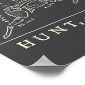 Hunt Or Die Funny Hunting Quote Deer Butcher Chart ポスター (角)