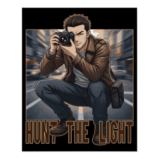 Hunt The Light ヴィンテージ フォトグラファー ポスター (正面)