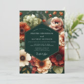 Hunter Autumnal Flora Wedding 招待状 (スタンド正面)