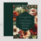 Hunter Autumnal Flora Wedding 招待状 (正面/裏面)