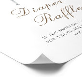 Hunter baby shower - diaper raffle poster ポスター (角)