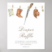 Hunter baby shower - diaper raffle poster ポスター (正面)