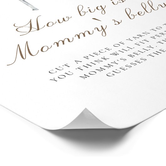 Hunter baby shower How big is mommy's belly  ポスター (角)