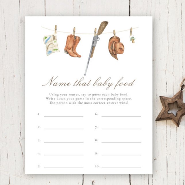 Hunter baby shower - Name that baby food (クリエイターアップロード済み)