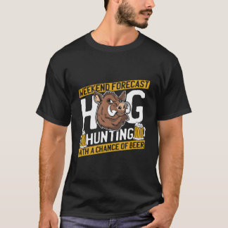 Hunter Beer Hunt Wildlife Hog Hunting Tシャツ