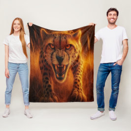 Hunter Cheetah フリースブランケット