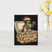 Hunter Dad Christmas Mallard Xmas Duck Lover Women カード (黄色い花)