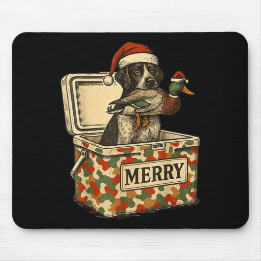 Hunter Dad Christmas Mallard Xmas Duck Lover Women マウスパッド (正面)