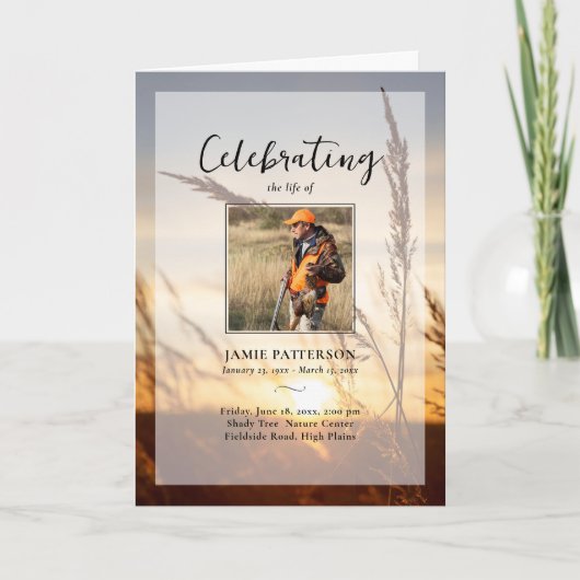 Hunter Fisherman Photo Celebration of Life Funeral プログラム (正面)
