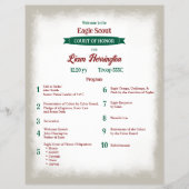 Hunter Green and Burgundy Eagle Program チラシ (正面)