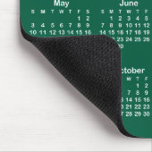Hunter Green and White 2026 Calendar マウスパッド (コーナー)
