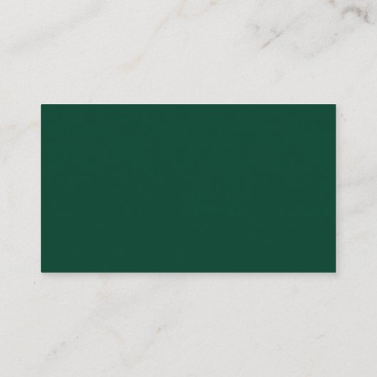 Hunter Green Calling Card for Any Business 名刺 (裏面)