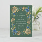 Hunter Green Noble Autumnal Wedding 招待状 (スタンド正面)