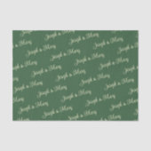 Hunter Green & Soft Cream Script Golf Course 薄葉紙 (正面)