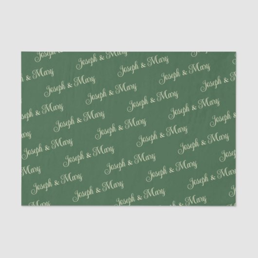 Hunter Green & Soft Cream Script Golf Course  薄葉紙 (正面)