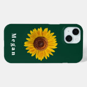Hunter Green Yellow Sunflowerという名前を付ける Case-Mate iPhoneケース (裏面 (横))