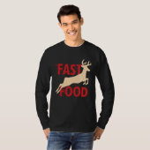 Hunter Hunting Deer Fast Food Tシャツ (正面フル)