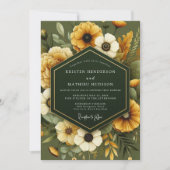 Hunter Ochre Harvest Wedding 招待状 (正面)