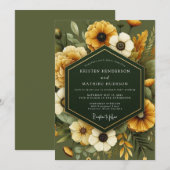 Hunter Ochre Harvest Wedding 招待状 (正面/裏面)