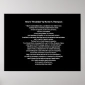 Hunter S Thompsonによる朝食の方法 ポスター (正面)