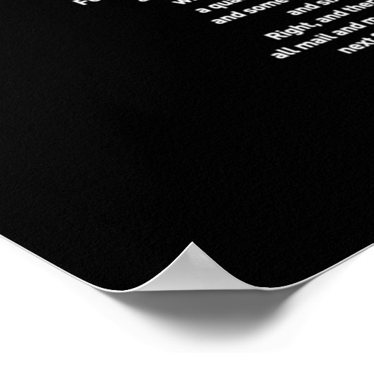 Hunter S Thompsonによる朝食の方法 ポスター (角)