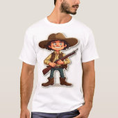 Hunter Spirit - Cartoon Gunman Graphic T Tシャツ (正面)