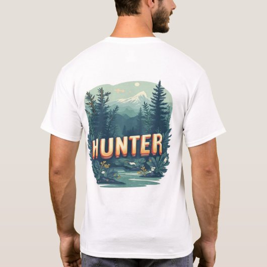Hunter Spirit - Cartoon Gunman Graphic T Tシャツ (裏面)