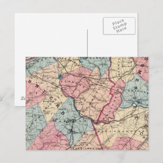 Hunterdon, Somerset Cos, NJ ポストカード (正面/裏面)