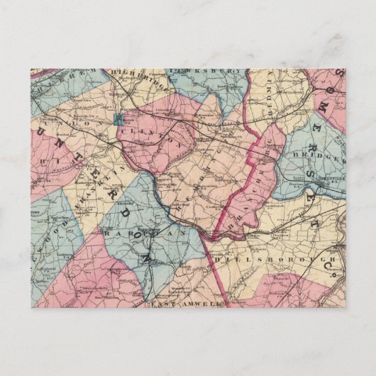 Hunterdon, Somerset Cos, NJ ポストカード (正面)